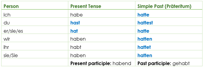 haben conjugation
